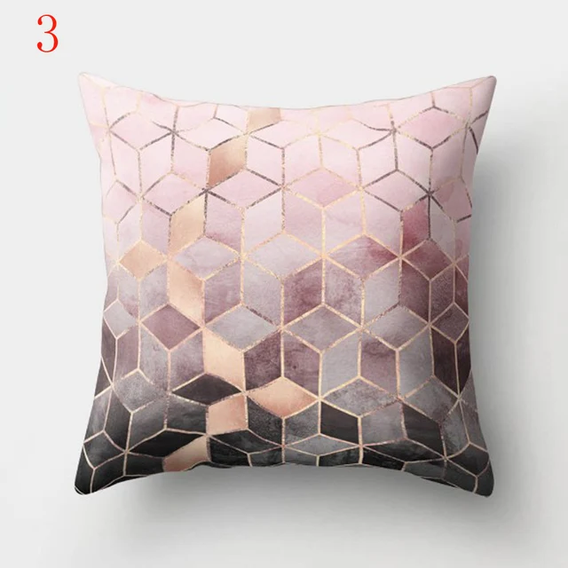Geometric Printed Pillow Case Polyester Throw Pillow Cases Sofa Cushion Cover 45x45cm Home Decor Cotton Abstract pillowcase 5