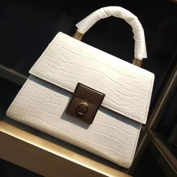 

Crocodile Pattern 2020 Spring New Model Fashion Retro Women's Bag Metal Clasp Flip Portable Shoulder/Crossbody Bag