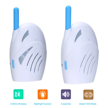 2.4GHz Wireless Digital Audio Portable Baby Monitor 2 Way Talk Crystal Clear Baby Cry Detector Sensitive Transmission with music 1