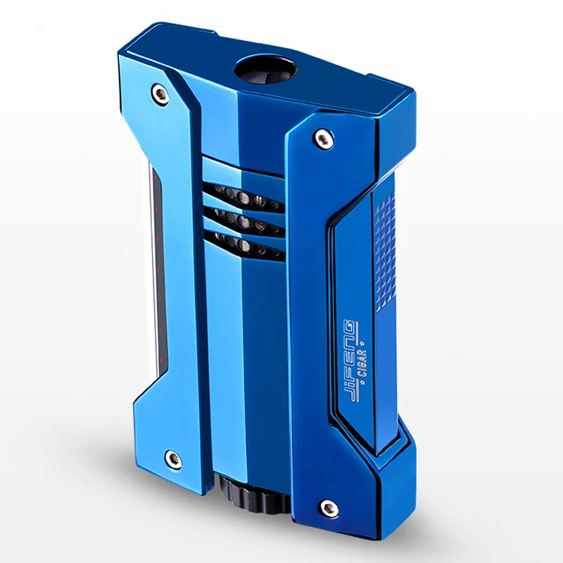 

JIFENG Classic Windproof Torch Refillable Cigar Lighters Jet Flame Cigar Cigarette Lighter W/Gift Box Fit COHIBA Cigars