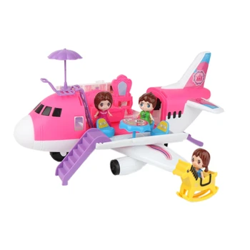 

17PCS Toy Aircraft Simulation Track Inertia Children's Toy Aircraft Large Size Passenger Plane Kids Airliner Toy Car