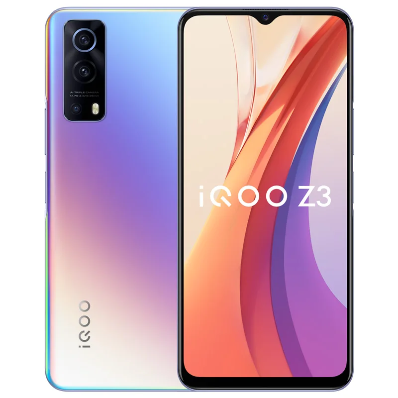 New Vivo Iqoo Z3 5G Android Phone 6.58" 120HZ Screen Snapdragon 768G  Fingerprint Face ID 64.0MP 8GB RAM 256GB ROM 55W Charger 8gb ddr4