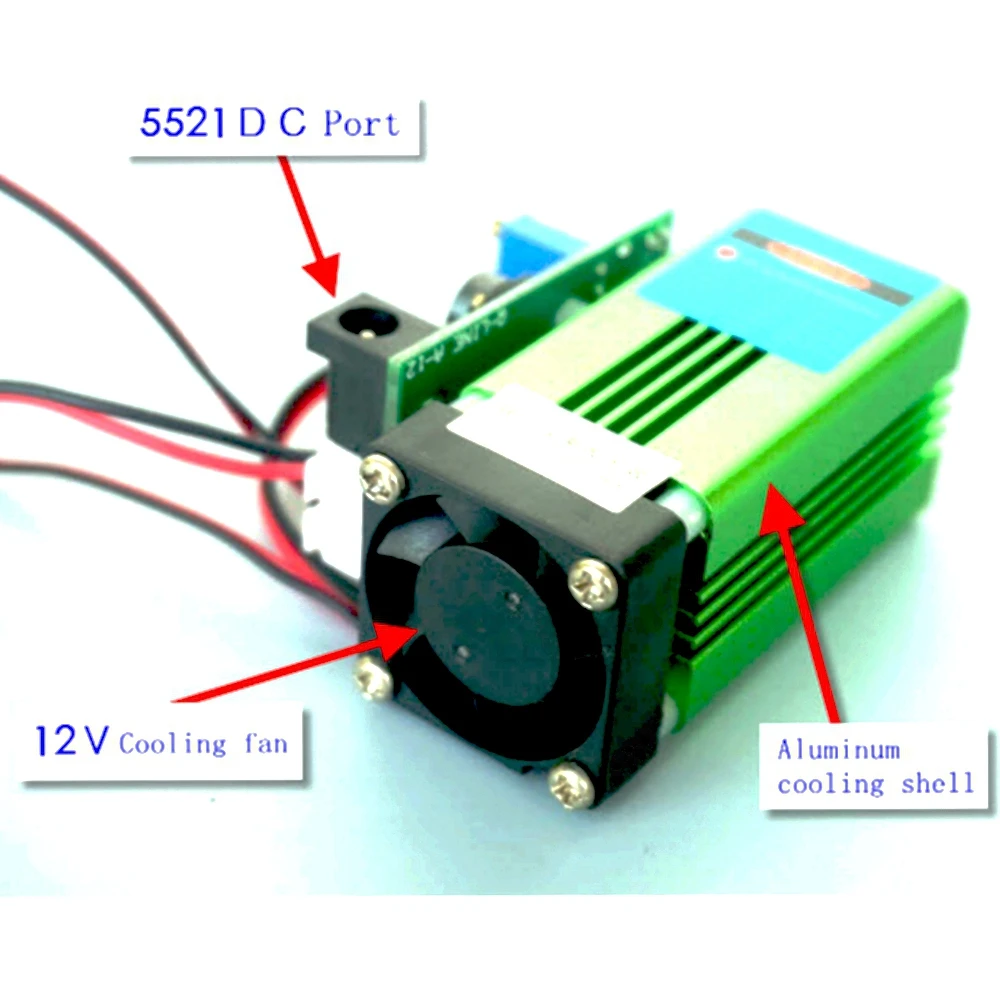 Industrial 405nm 0.8W 800mW Blue/Violet Laser Diode Dot Module 12V 3D Print