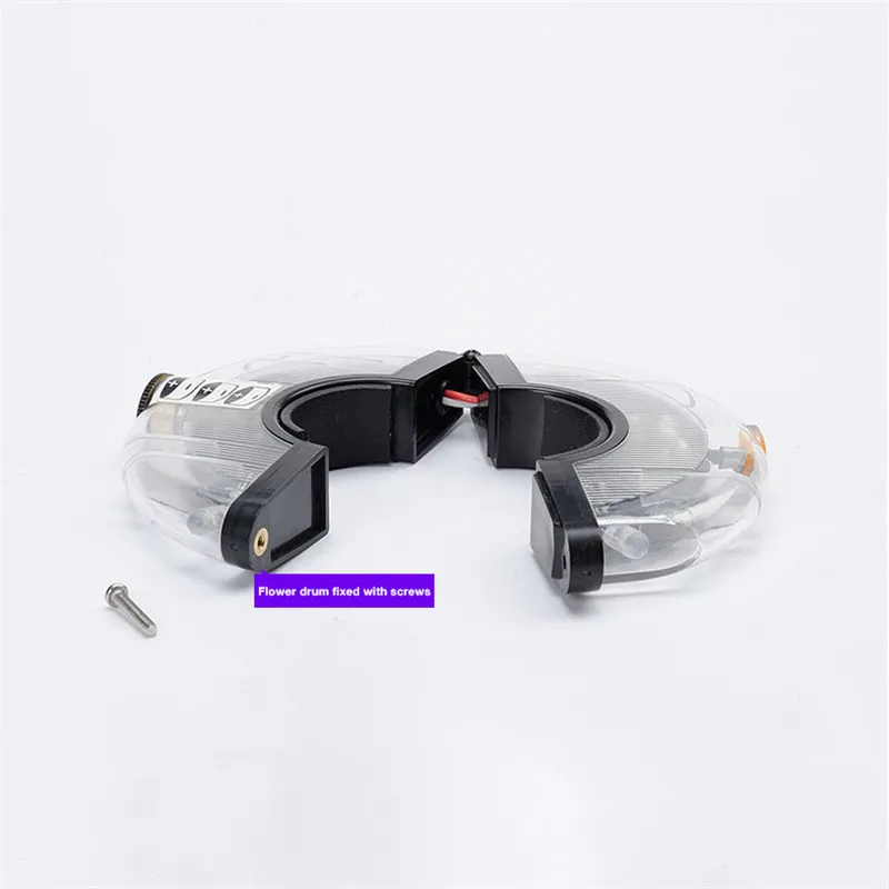 Bike LED Flower Drum Wheel Light Mountain Bicycle Front/Tail Hub Light Spoke Warning Lamp Night Riding Cycling Decoration Light