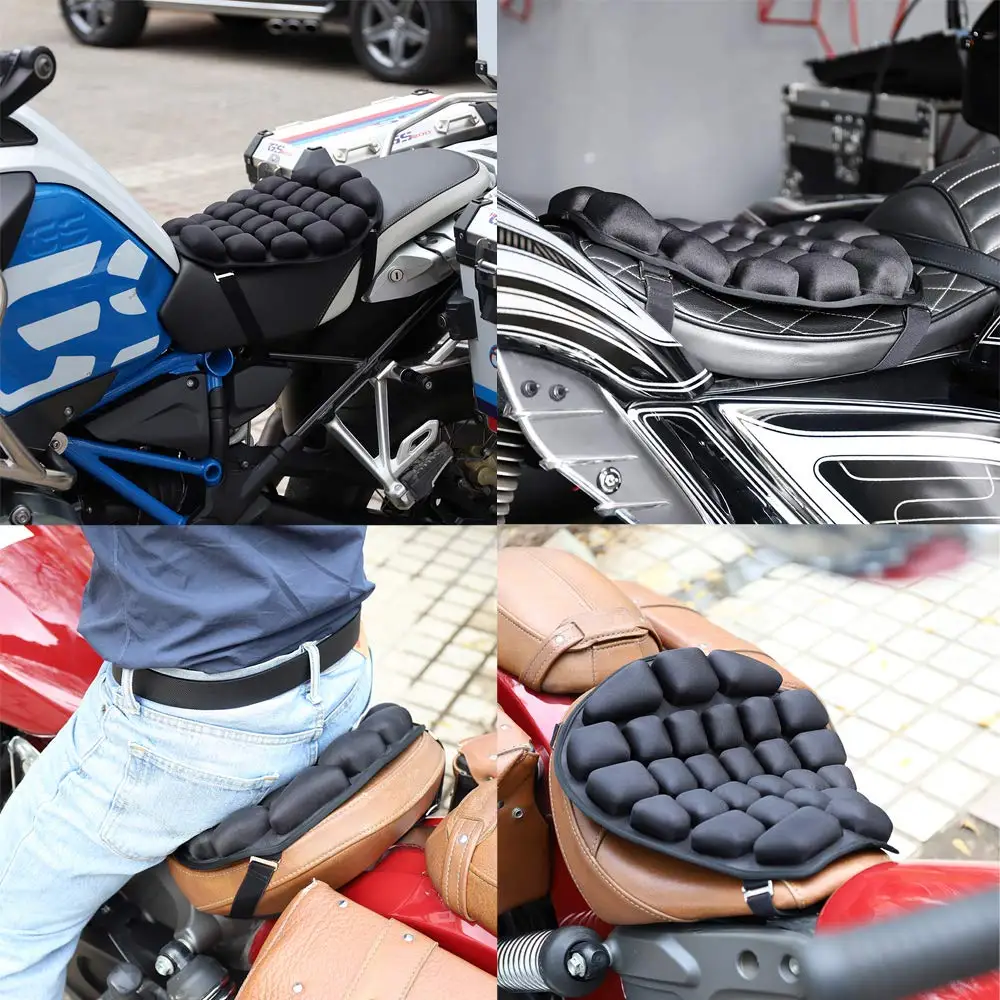 IRON JIA'S Air Motorcycle Seat Cushion Shock Absorption Pressure Relief Moto motorbike Motorcycle Air Fillable Seat Pad