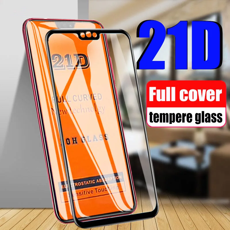 Защитная пленка для экрана с полным покрытием 21D Huawei Honor 8X 7C 10 9 Lite Tempere Glass P Smart