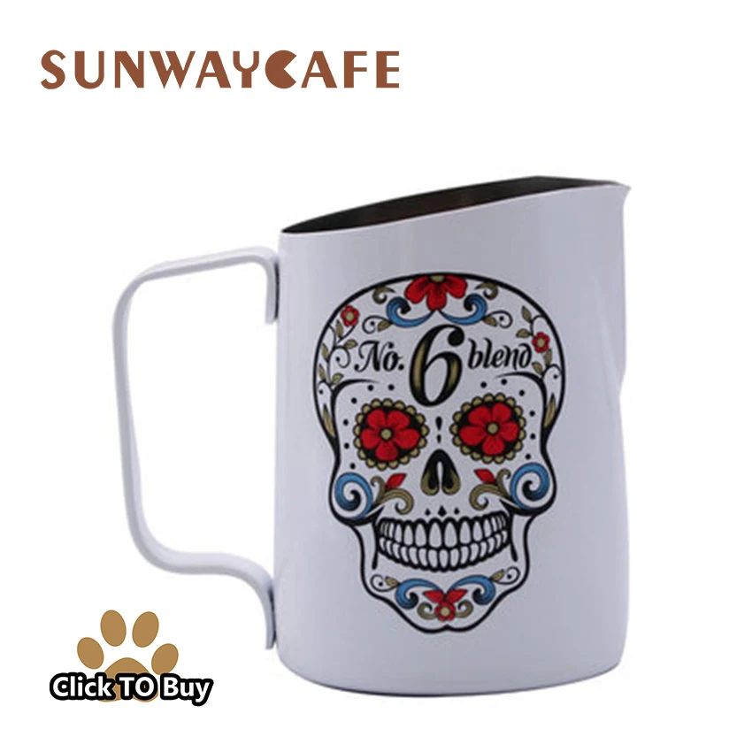 450ml-Skull-Pattern-Coffee-Milk-Jug-Stainless-Steel-Frothing-Pitcher-Pull-Flower-Cup-Espresso-Frothers-Mug