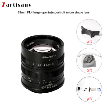 

7artisans 55mm F1.4 Large Aperture Portrait Manual Focus Micro Camera Lens Fit for Canon eos-m Mount E Fuji Mount Free Shipping