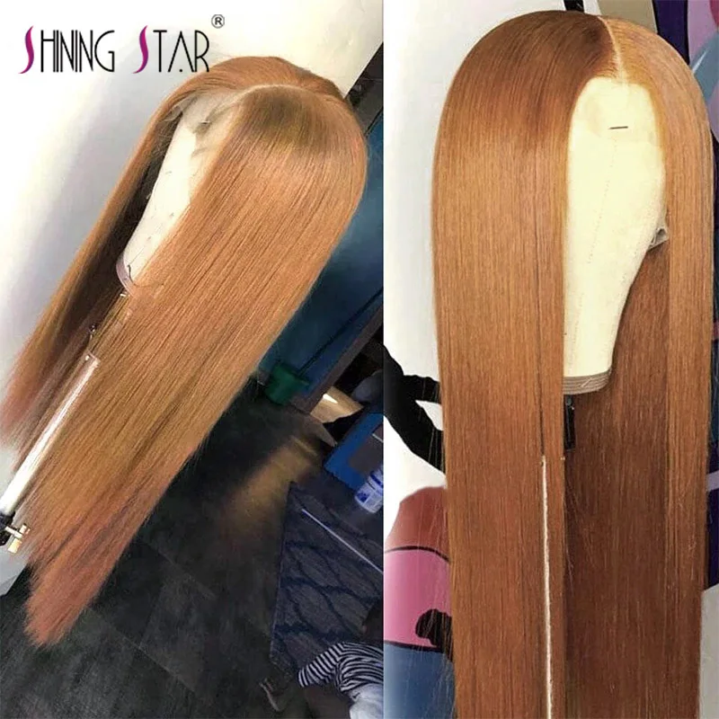 Human Hair Wigs Ginger Lace Front Wig Brazilian Honey Blonde Lace Front Human Hair Wigs For Women Bone Straight Ginger Wig Remy