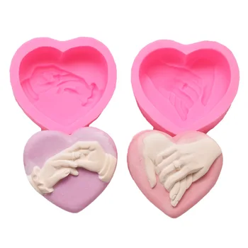 

DIY Baking Tool Heart Shape Handmade Soap Cake Fondant Decoration Handmade Soap Clay Liquid Silicone Mold