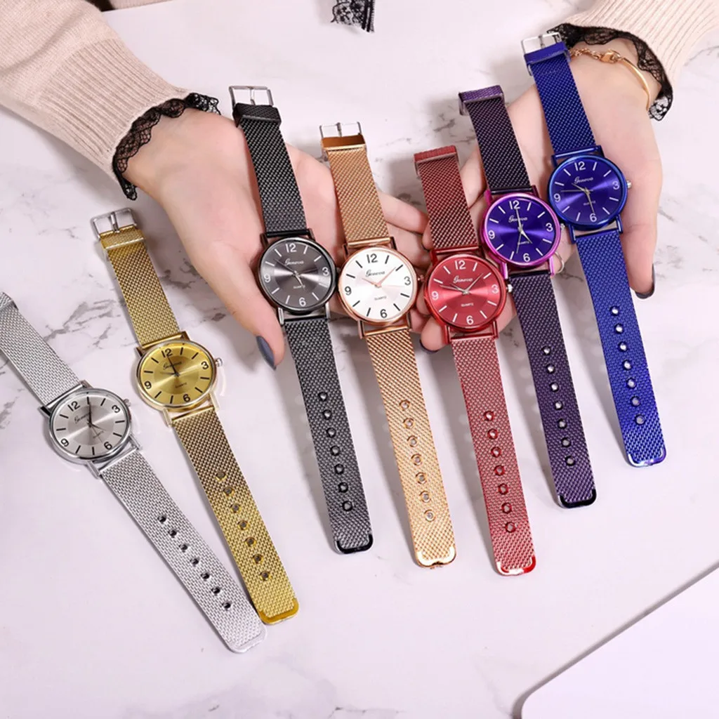 Женские кварцевые наручные часы relojio mujer женские легкие пластиковые ПВХ наручные часы с ремешком-сеткой женские часы подарок Relogio Feminino