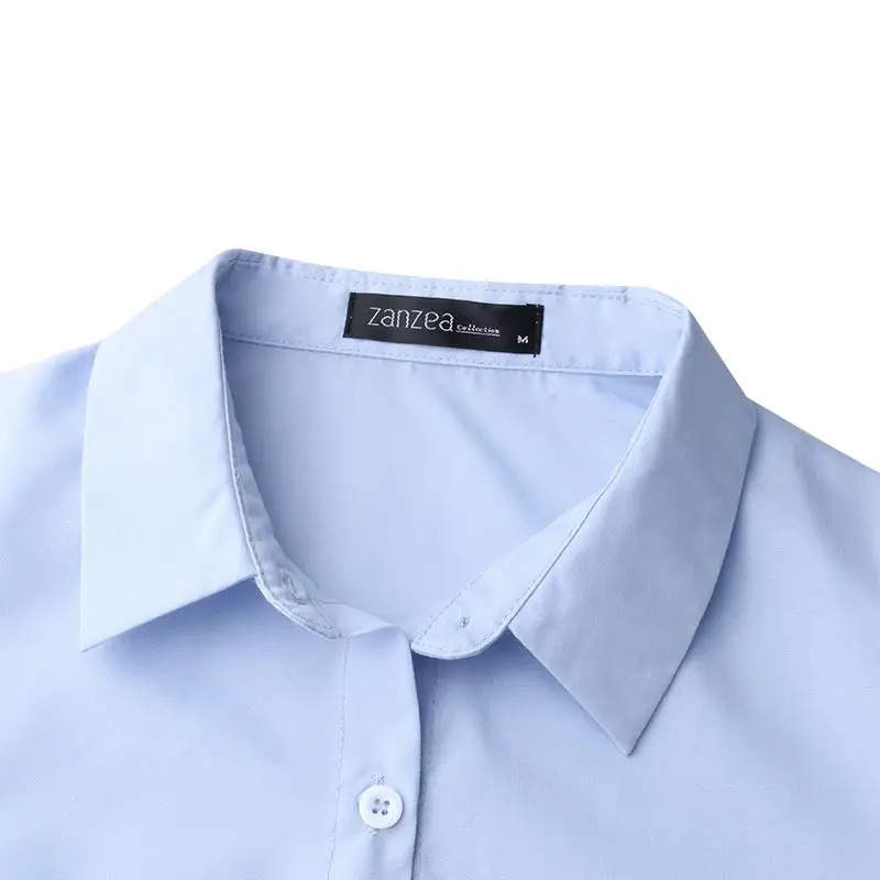 Fashion ZANZEA 2020 Women Lapel Neck Long Sleeve OL Blouse Spring Buttons Shirt Elegant Solid Blusas Femininas Chemise Top Mujer
