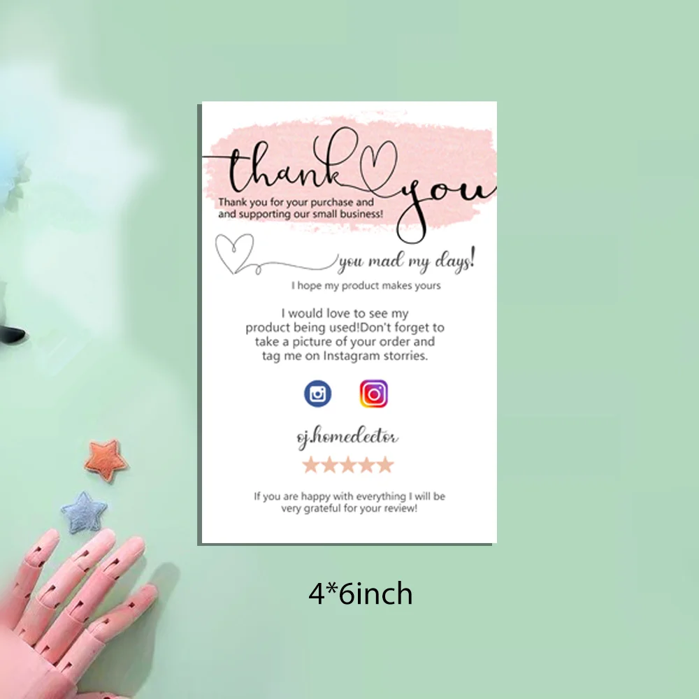 Thank You For Your Order Modern Business Thank You Insert Card Packaging Cards Media Social Cards Online Business Thank You Pac Cards Invitations Aliexpress