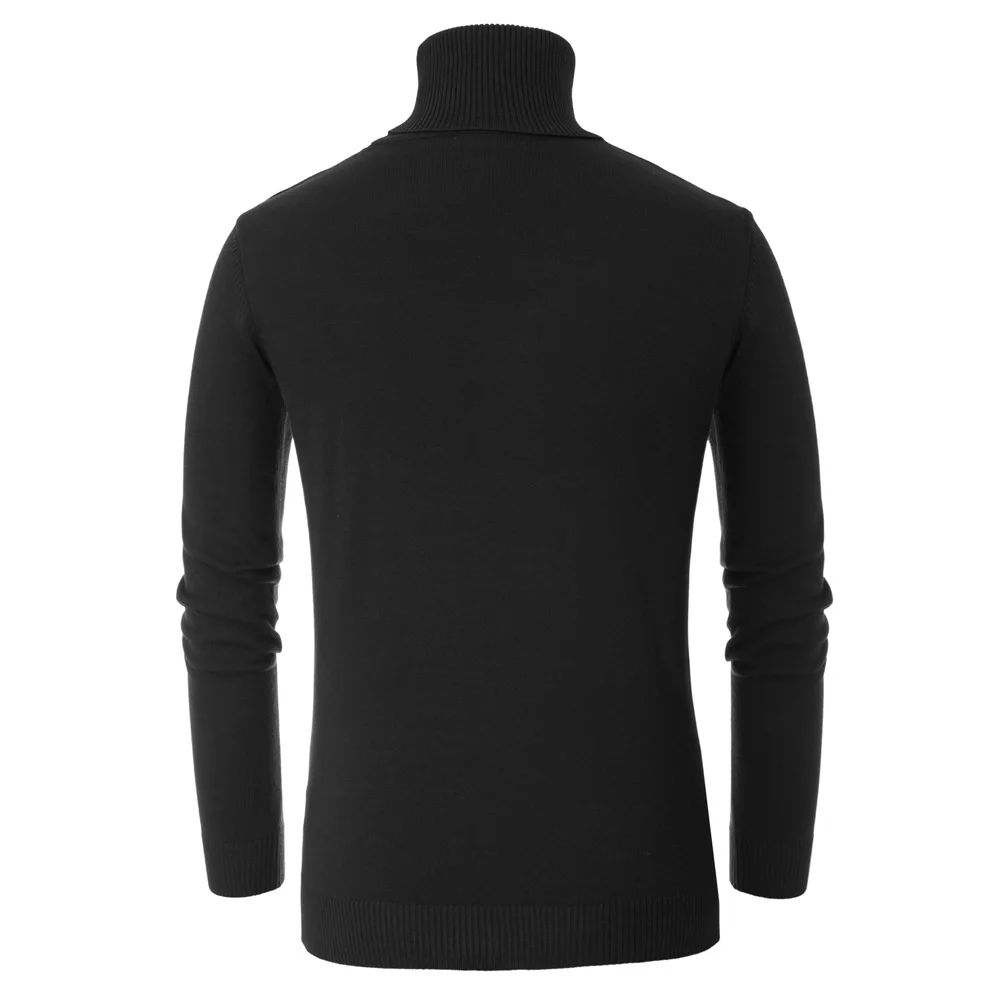 PJ Men Sweater Slim Fit Long Sleeve Turtleneck Pullover Winter SweaterThermal Knitwear