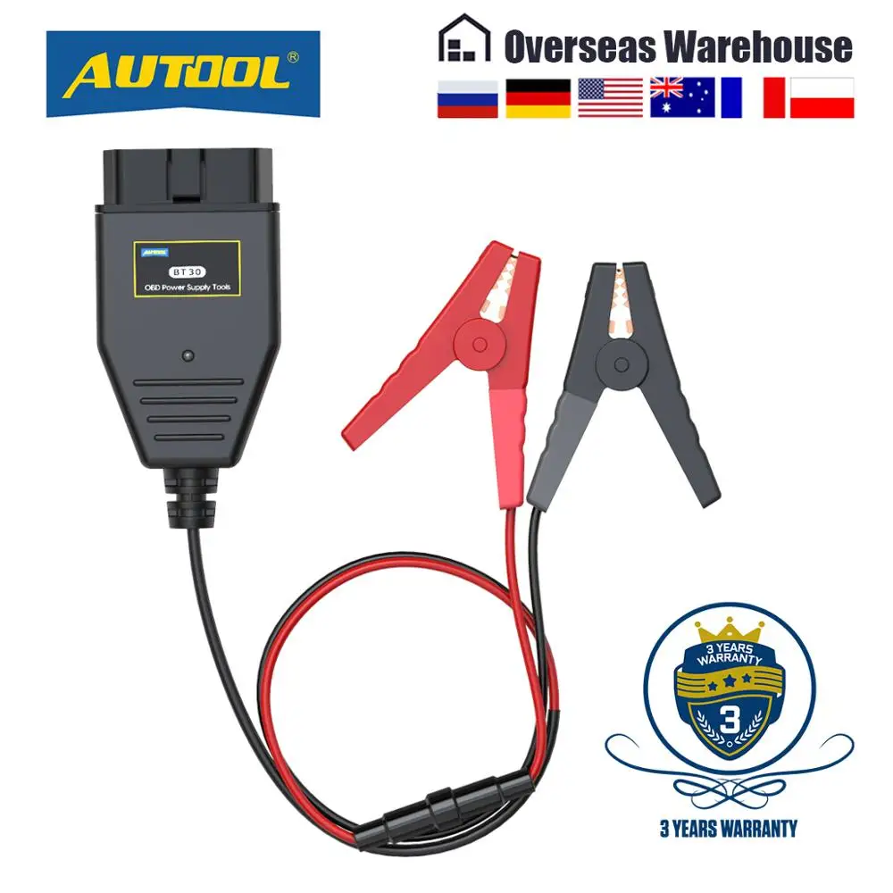 Автомобильный разъем OBD2 AUTOOL BT30 ECU для экономии батареи устройства запоминания