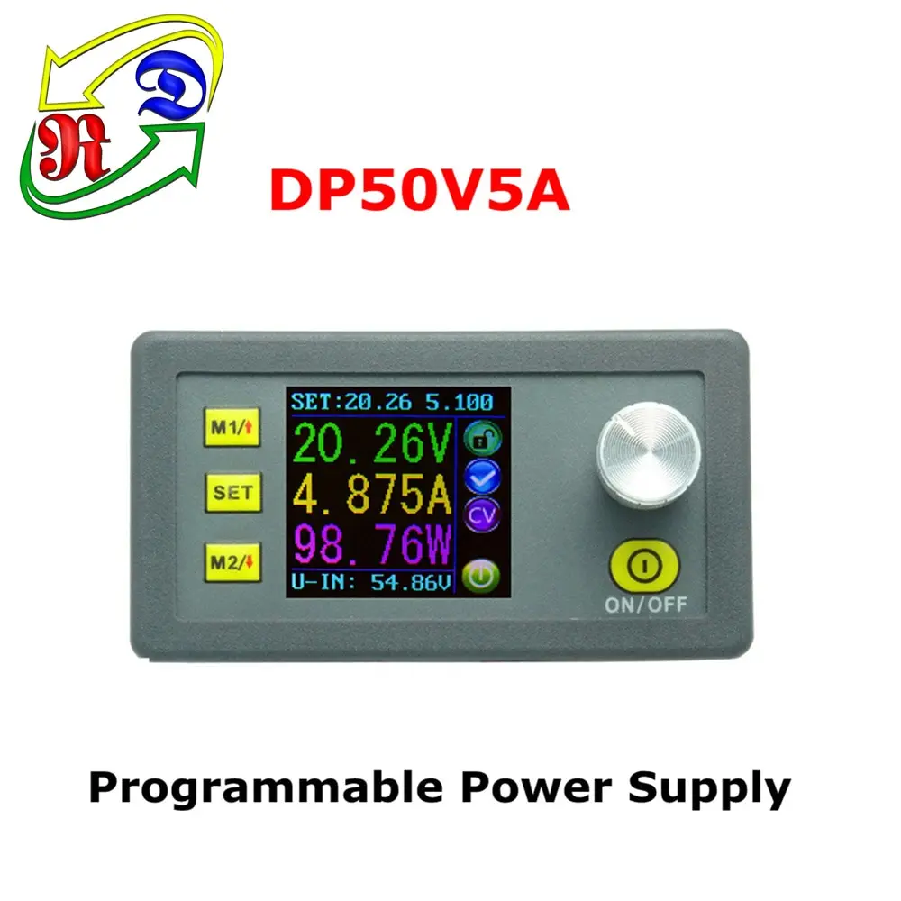 RD DP50V5A Постоянное Напряжение Ток понижающий Программируемый Модуль питания понижающий преобразователь напряжения цветной ЖК-вольтметр