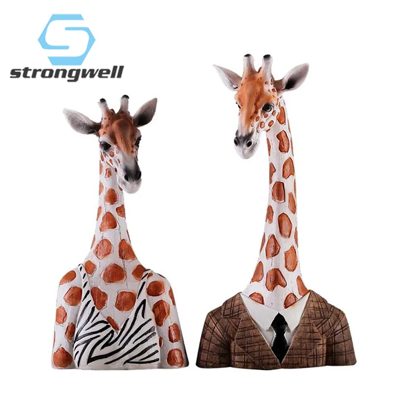 Strongwell винтажный домашний декор фигурки миниатюры в виде жирафа полимерные