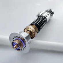 LGT металлическая рукоять Obi Wan Коллекционная база горит Скайуокер светильник saber heavy dueling с блокировкой бластер звук Цвет Изменение светильник