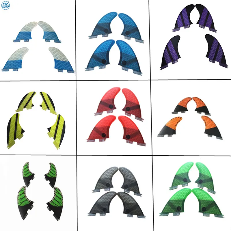 Плавники для серфборда Quad fin двойные вкладки 2 UK2.1 плавник