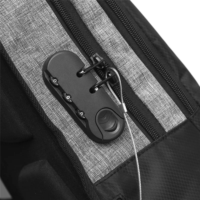  Shoulder Creative-Backpack Men's Bag MEN'S Backpack Computer Bag USB School Bag Password Lock Theft - 10000001590231