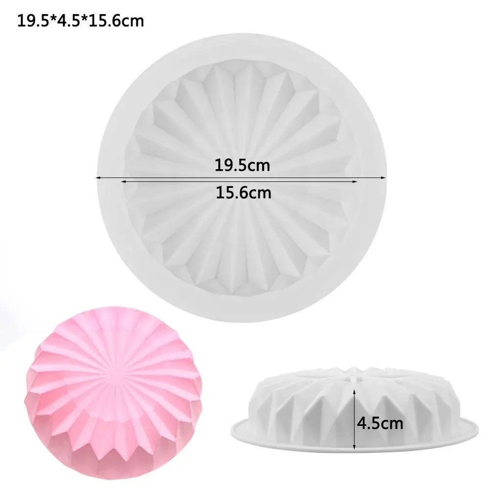 SILIKOLOVE 4pcs/set Round Heart Shape Silicone Cake Mold For Baking Decorating Tools 3D Silicone Mousse Dessert Pan Moulds Forms