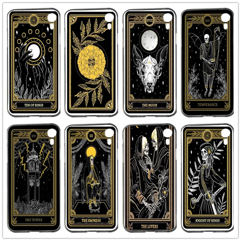 

cool card black The Marigold Tarot Case For TPU Cover For Samsung Galaxy S3 S4 S5 S6 S7 S8 S9 S10 mini edge Plus Shell
