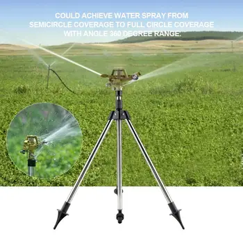 

Stainless Steel Ground Insert Tripod Zinc Sprayer Water Lawn Garden Irrigation Durable Easy to Install Rust Resistant Stainless