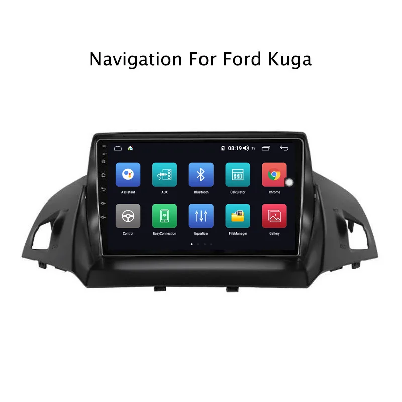 Best Ectwodvd 9inch Andriod 8.1 Car DVD GPS For Ford Escape 2013-2017 4G RAM 64G ROM CarPlay DSP 4G LTE with WIFI 1