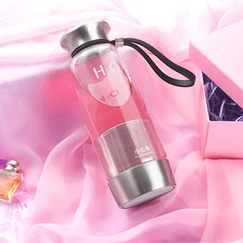 

New 400ml Portable Water Cup Bottle Environmental High Borosilicate Glass Removable Stainless Steel Bottom Filter Water Bottles