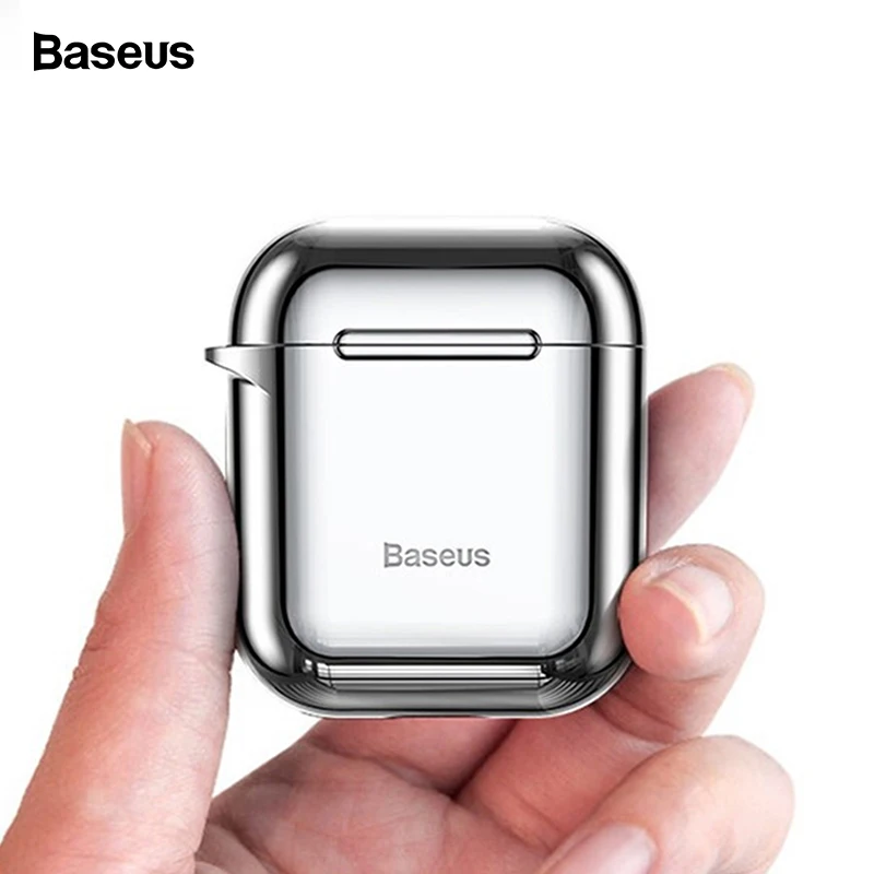 Чехол Baseus с блестящим покрытием для портативных наушников AirPods 2 1 защитный чехол
