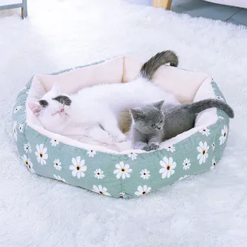 

Hexagon Pet Cat Sleeping Nest Spring/Summer Cloth Pet Cat Bed Soft Waterproof Basket For Small Medium Large Dog Cat bed
