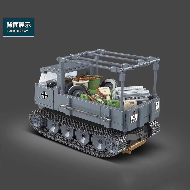 WW2 военный немецкий Sdkfz 7 Halftrack транспортный автомобиль ROS/03 строительные блоки военные фигурки детали оружия наборы модельные блоки