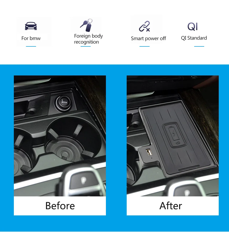 Телефония с возможностью беспроводной зарядки bmw