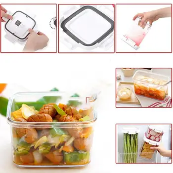 

Healthy and environmentally Refrigerator Kitchen Storage Artifact Food Storage Box Set Green Plastic Sealed Box Set