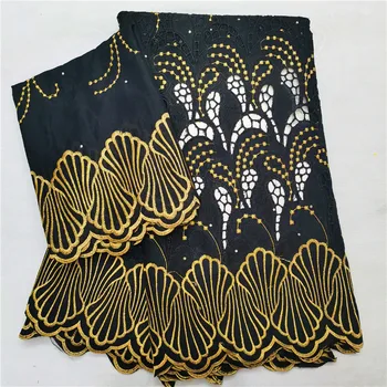 

7 Y Swiss lace fabric 2020 heavy beaded embroidery African lace fabrics 100% cotton fabric Swiss voile lace in Switzerland HL048