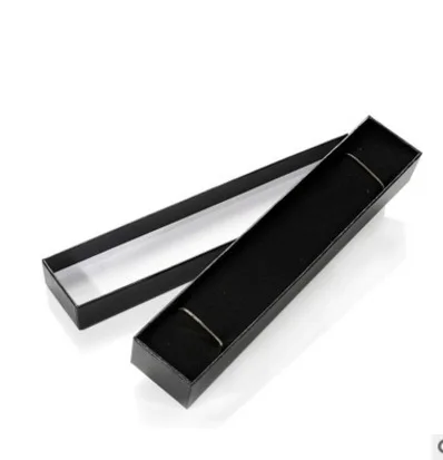 

Rectangular Necklace Box Creative Watch Box Black And White with Pattern Jewelry Lid And Base Paper Box Bookmark Fountain Pen Gi