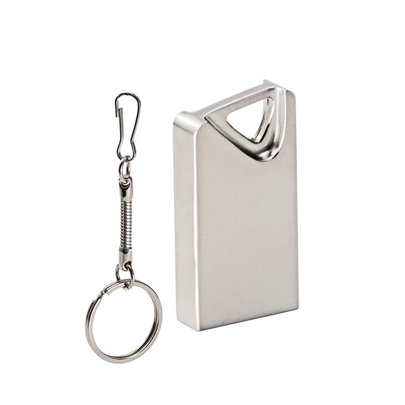 POWERONE USB флеш-накопители 128gb mini usb Flash metalen pen sleutel schijf флэш-накопитель с логотипом stick flash 32 GB/8 GB/4 GB/16 GB/128 GB - Цвет: Silver