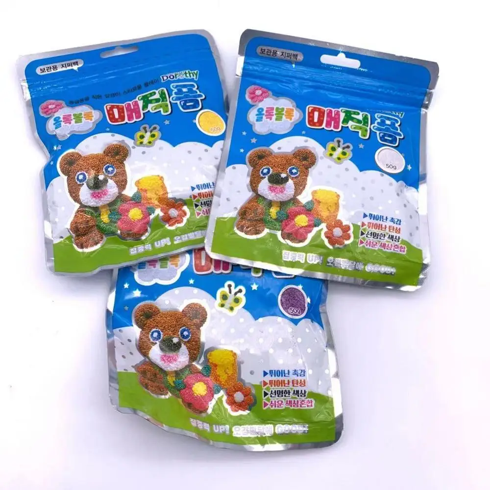 

11 colors 50g bags of snowflake mud children's educational toys diy painting pearl mud non-stick toilet paper clay 16 packs