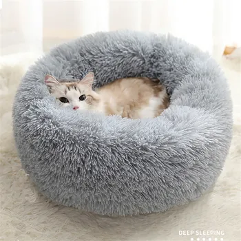 

Breathable Soft Dog Bed Washable long plush Dog Kennel Deep Sleep Dog House Velvet Mats Sofa For Dogs Basket Pet Bed For Cat