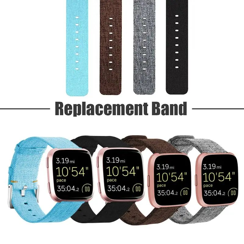 

Nylon Woven Fabric Watch Band Wrist Strap Bracelet for Fitbit Versa Smart Watch