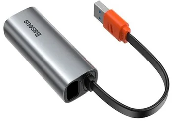 

Сетевая карта Хаб USB Baseus Steel Cannon Series USB A Gigabit LAN Adapter Dark Grey