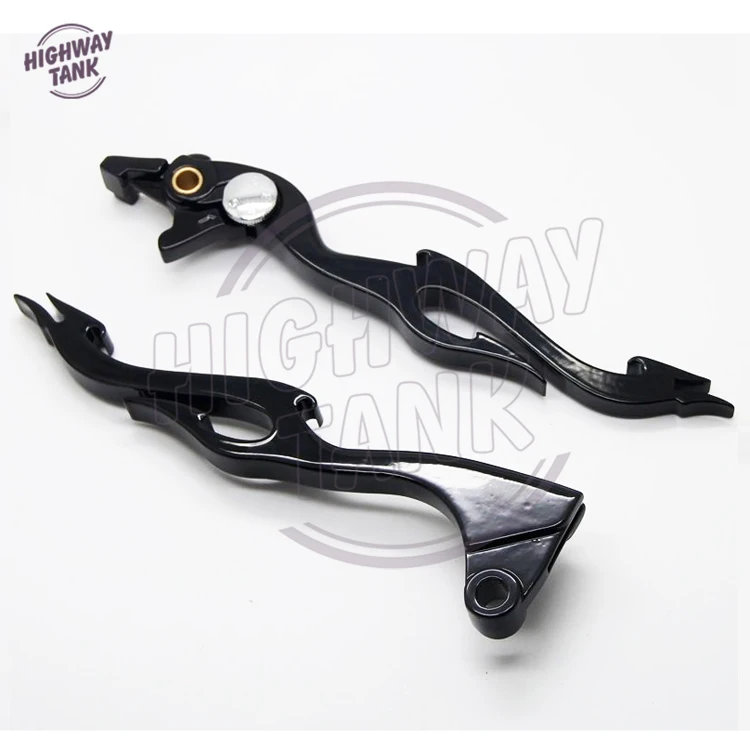 2 Pcs Black Flame motorcycles Brake Clutch Levers case for Kawasaki
