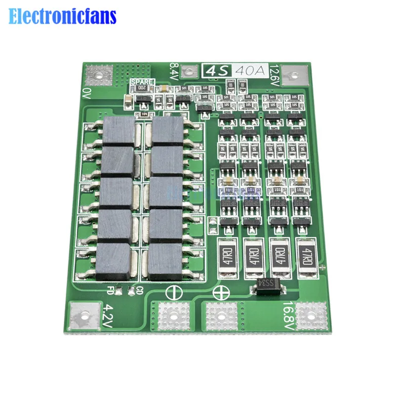 4S 40A литий-ионная батарея 18650 зарядное устройство PCB плата защиты BMS с балансом для бурильного двигателя 14,8 в 16,8 в Lipo модуль