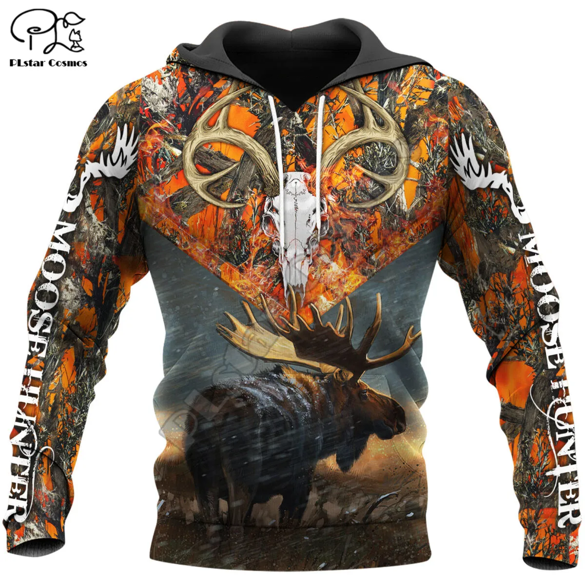 

PLstar Cosmos Moose Hunting 3D Printed New Fashion Hoodies Sweatshirts Zip Hoded For Men/Women Casual Streetwear Apparel M12