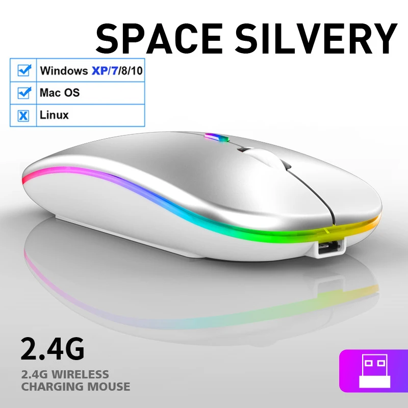 best pc gaming mouse Wireless Mouse USB Rechargeable Bluetooth-compatible RGB Mouse Silent Ergonomic Mouse With Backlight For Laptop PC ipad best wired gaming mouse Mice