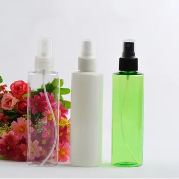 

420 x 200ml Flat Shoulder Cosmetic Lotion Refillable Bottles Clear/White/Light Green Fine Mist Spray Toner Hydrating PET Jar