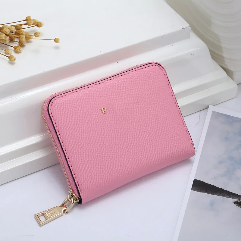 SHUNRUYAN модный короткий кошелек на молнии Женский Средний женский кошелек клатч для карт - Цвет: Розовый