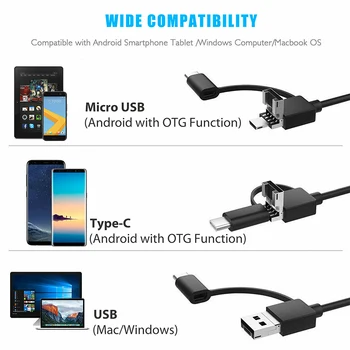 

Digital Microscope Camera 8-LED OTG Endoscope USB Tool Set For Windows 7/8/10