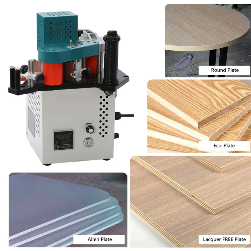 JBT90 Кромкооблицовочный станок портативный Кромкооблицовочный станок из дерева, ПВХ кромкооблицовочный деревообрабатывающий станок с регулируемой скоростью 110 В/220 В