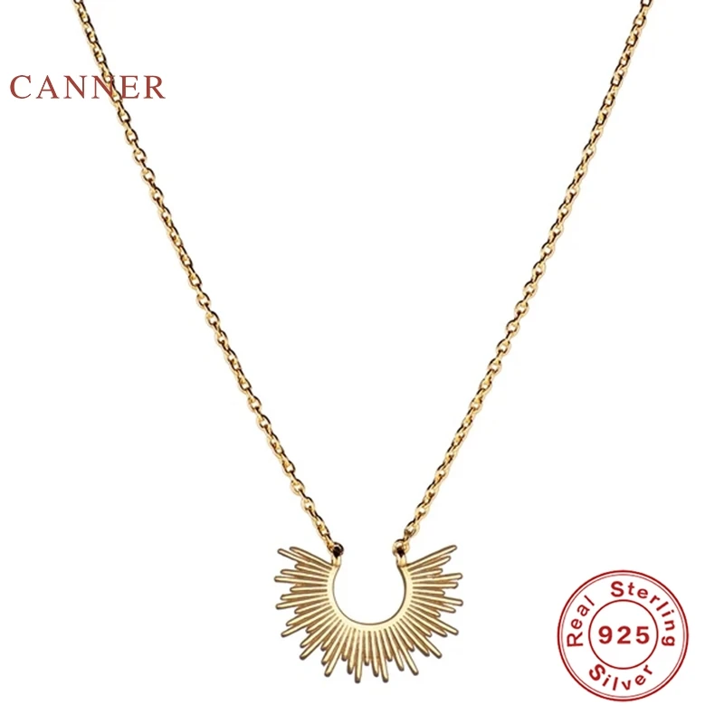 

CANNER 925 Sterling Silver Necklace For Women 2020 Jewelry Personalized C-line Chain Gold 18k Choker Necklace Collares Collar